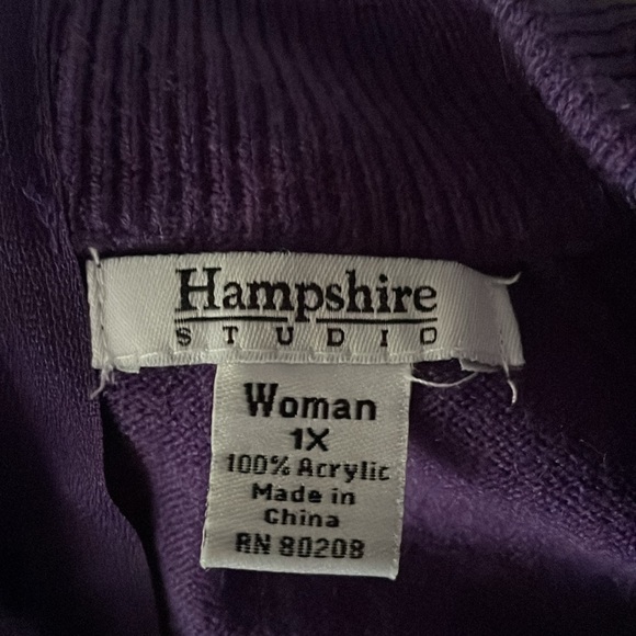 Purple sweater women’s 1X - Picture 3 of 7